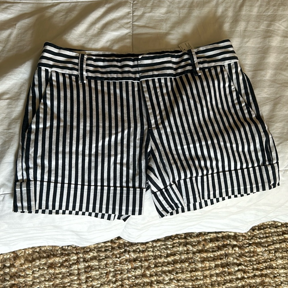 Zara Navy & White Stripe shorts